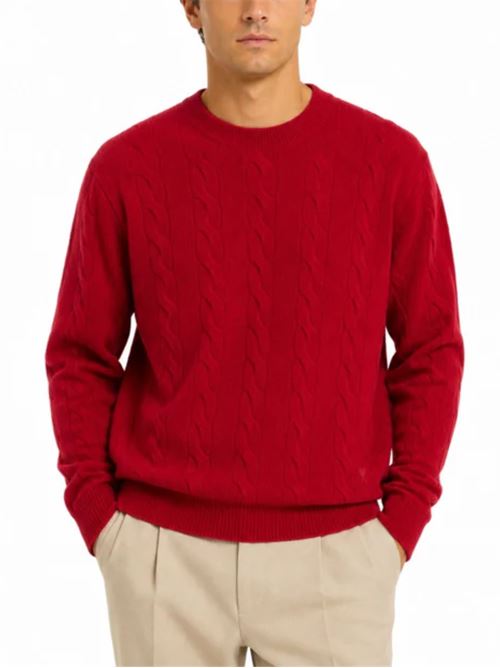 Maglione a trecce AMI PARIS | UKS880KN0189A186